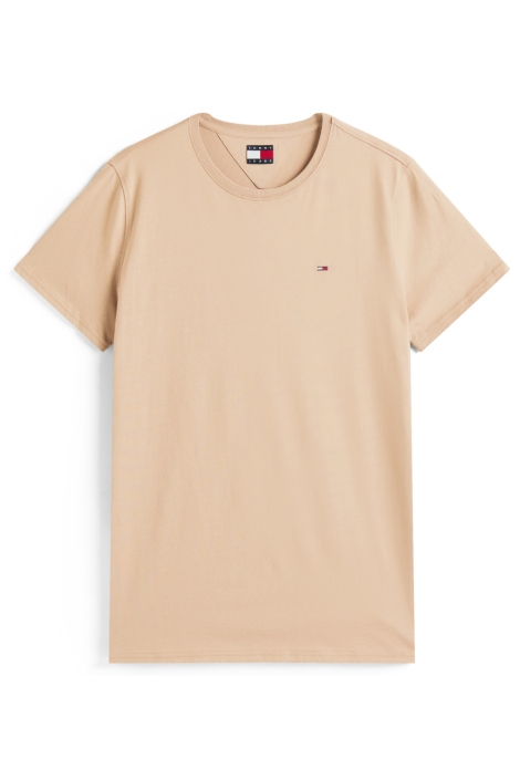 Tommy Jeans taupe heren t-shirt | Vooraanzicht