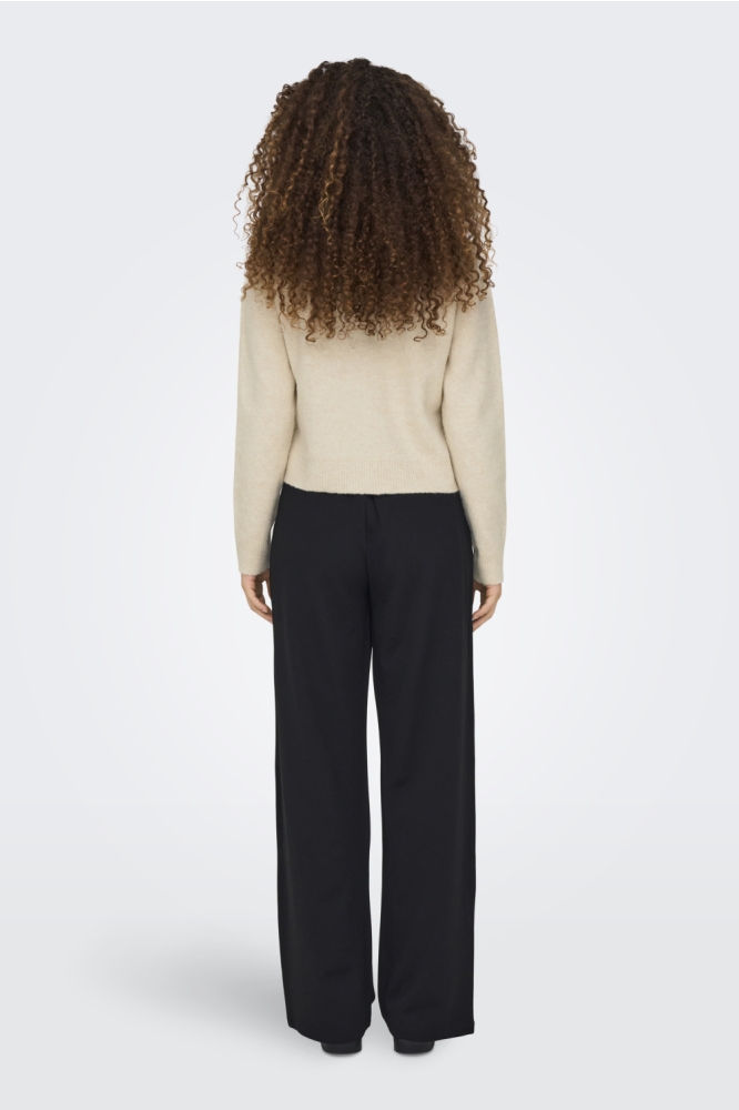 Jacqueline de Yong ecru dames vest | Model achteraanzicht