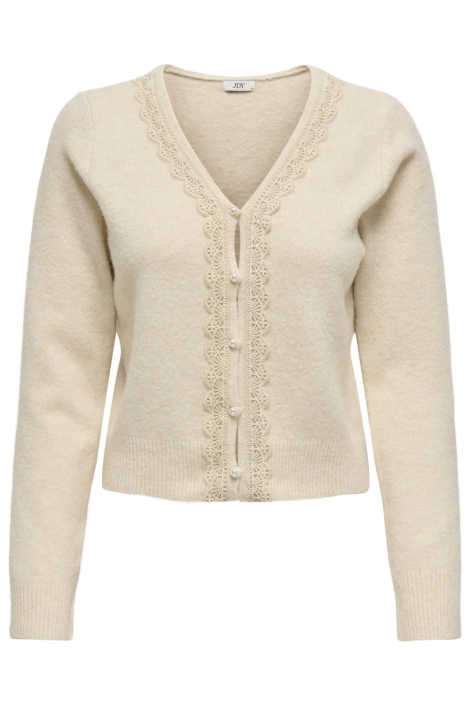 Jacqueline de Yong ecru dames vest | Vooraanzicht