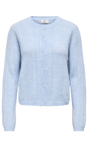 JDYAPRIL LIFE L/S O-NECK CARDIGAN K 15363301 CASHMERE BLUE/MELANGE