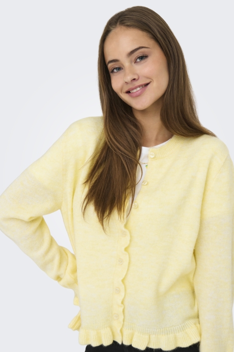 Jacqueline de Yong gele dames vest | Close up