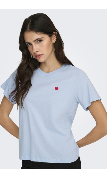 JDYPISA S/S PRINT TOP JRS NOOS 15298612 CASHMERE BLUE/BITTERSWEET HEART