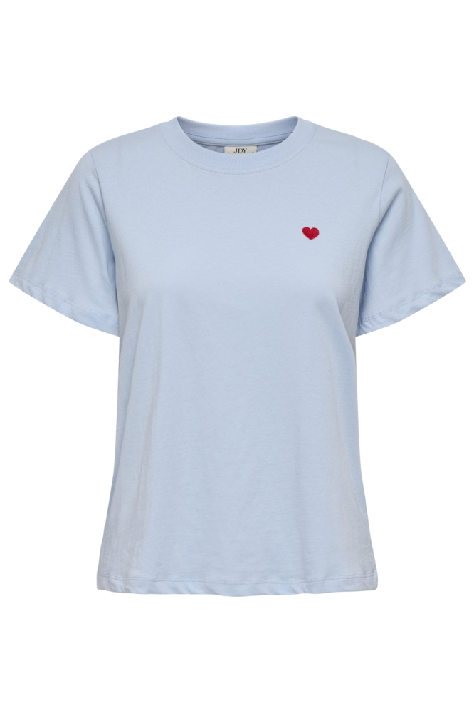 Jacqueline de Yong blauwe dames t-shirt | Vooraanzicht