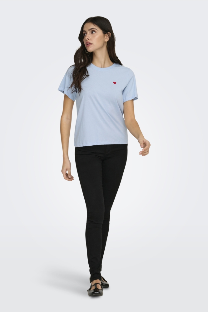 Jacqueline de Yong blauwe dames t-shirt | Model