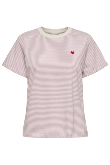 Jacqueline de Yong JDYPISA S/S PRINT TOP JRS NOOS 15298612 Cloud Dancer/FRAGRANT LILAC