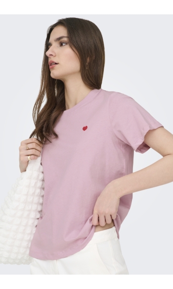 JDYPISA S/S PRINT TOP JRS NOOS 15298612 FRAGNANT LILAC/BITTERSWEET HEART