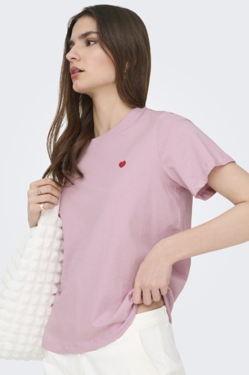 Jacqueline de Yong jdypisa s/s print top jrs noos Roze