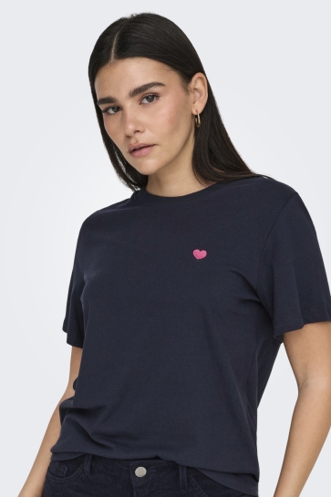 Jacqueline de Yong jdypisa s/s print top jrs noos Blauw