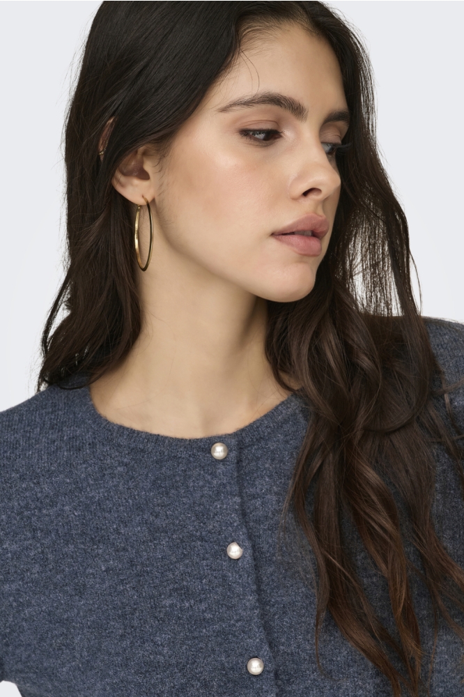 Jacqueline de Yong blauwe dames vest | Close up