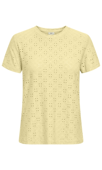 JDYCATHINKA S/S TAG TOP JRS NOOS 15158450 PASTEL YELLOW