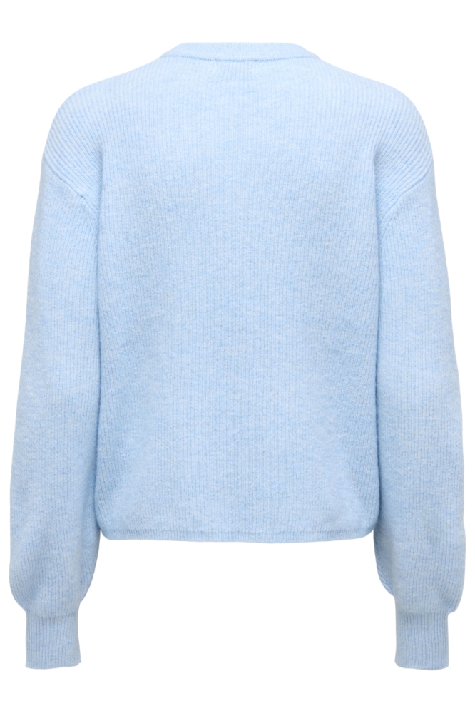 Jacqueline de Yong blauwe dames vest | Achteraanzicht