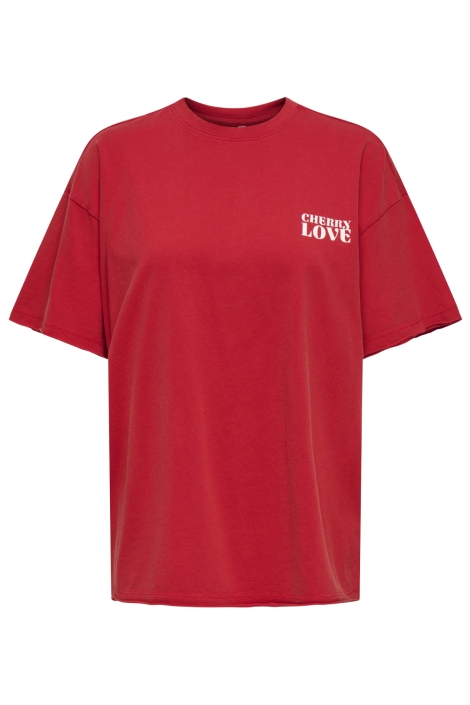 Only rode dames t-shirt | Vooraanzicht