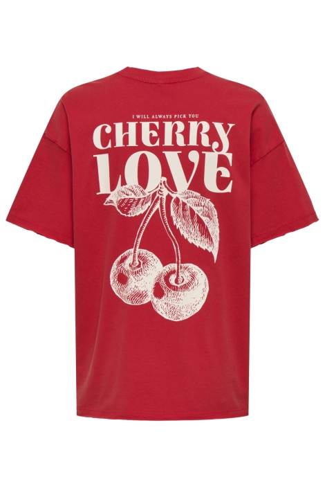 Only rode dames t-shirt | Achteraanzicht