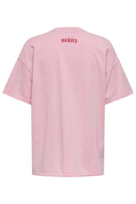 Only roze dames t-shirt | Vooraanzicht