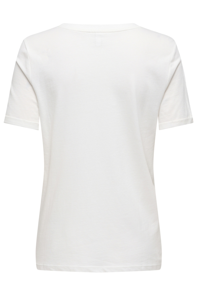 Only witte dames t-shirt | Achteraanzicht