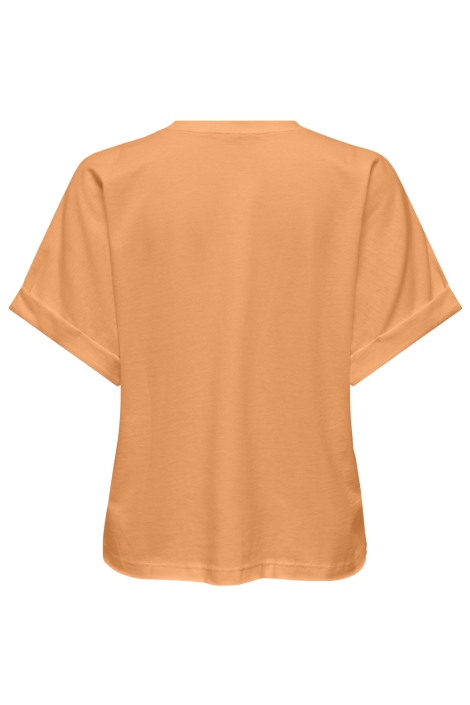 Only oranje dames t-shirt | Achteraanzicht