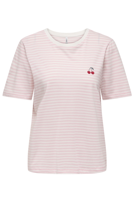Only roze dames t-shirt | Vooraanzicht