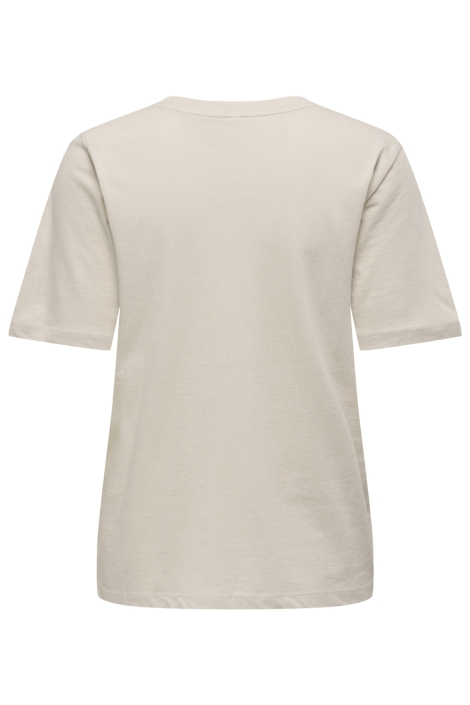 Only beige dames t-shirt | Achteraanzicht