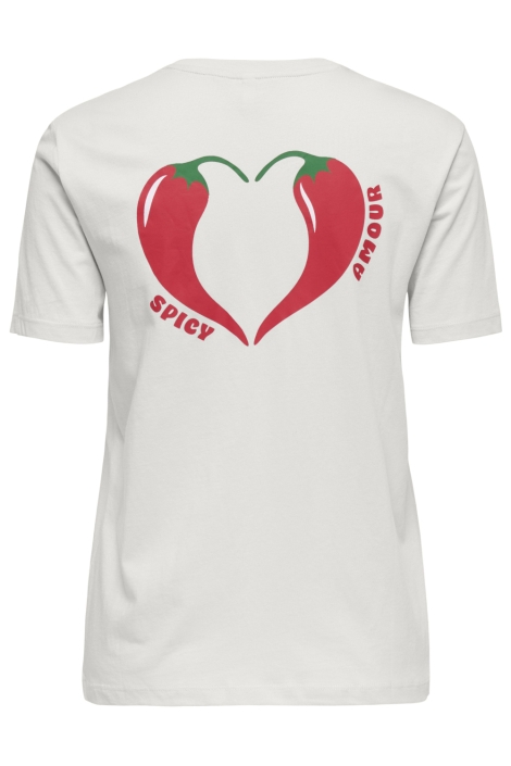 Only witte dames t-shirt | Achteraanzicht