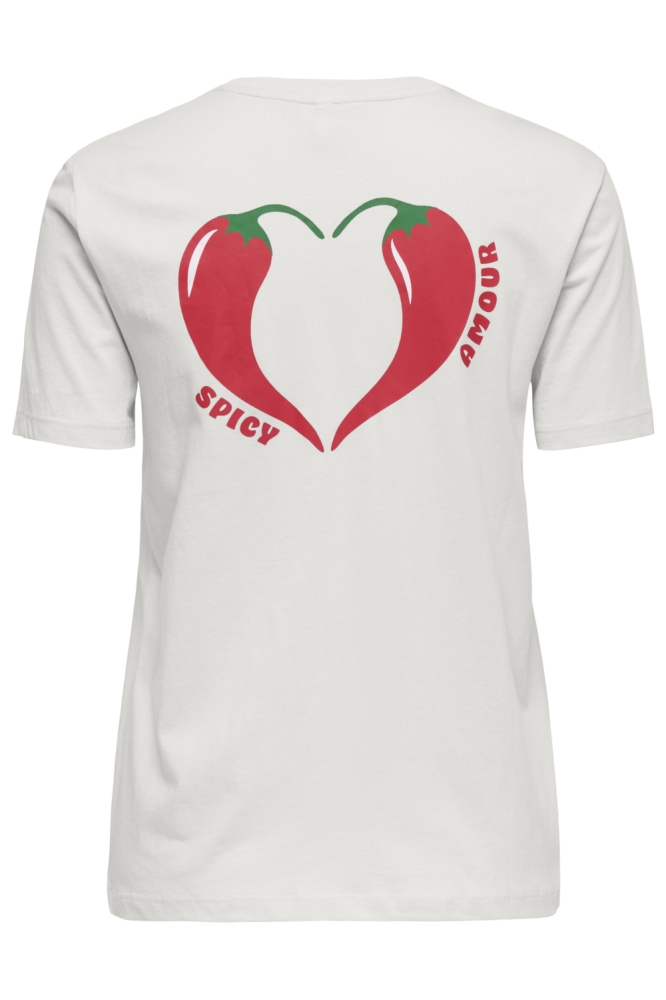 Only witte dames t-shirt | Achteraanzicht