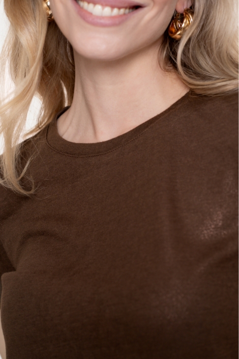 Geisha bruine dames t-shirt | Close up