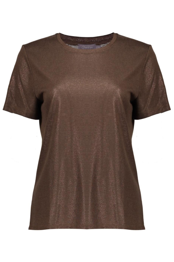 Geisha bruine dames t-shirt | Vooraanzicht