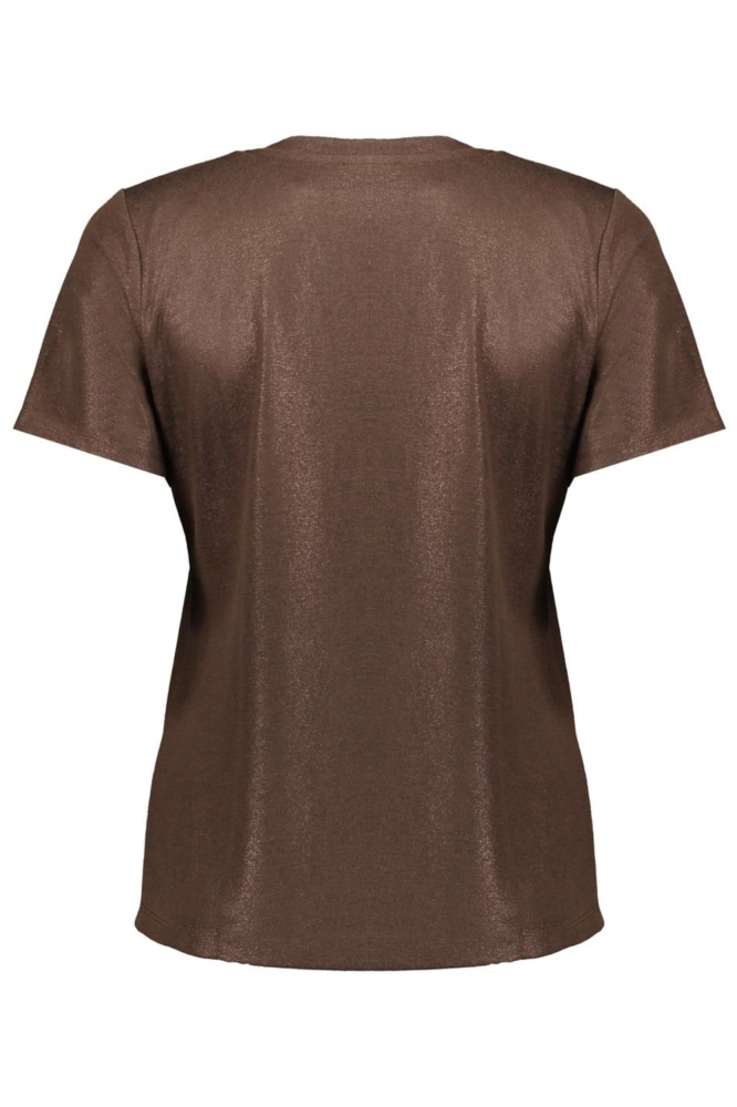 Geisha bruine dames t-shirt | Achteraanzicht