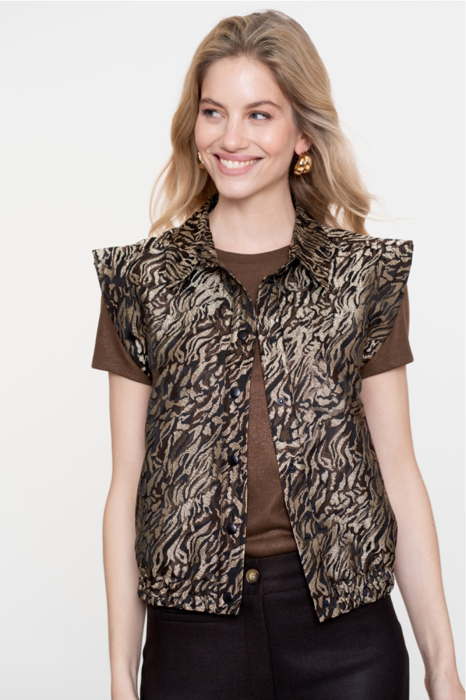 Geisha bruine dames t-shirt | Sfeerbeeld, In situatie