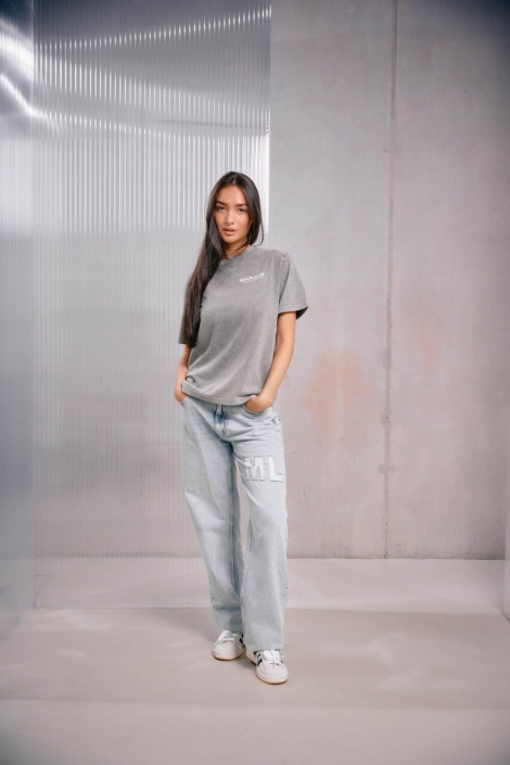 Malelions grijze dames t-shirt | Model