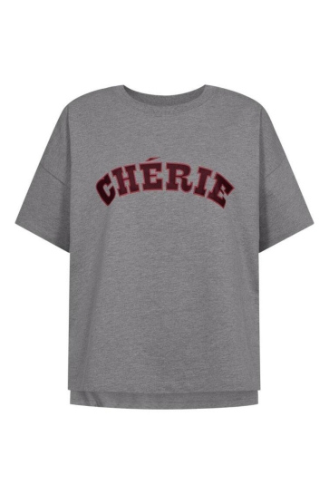 Freequent T-shirt FQCAROL TEE 207405 MED. GREY MEL W. PORT ROYALE