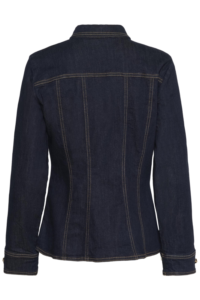 Culture blauwe dames blouse | Achteraanzicht