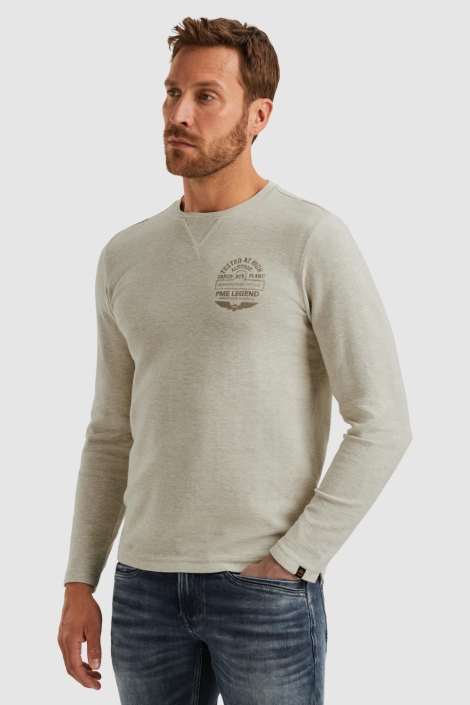 PME legend grijze heren t-shirt | Model zijaanzicht