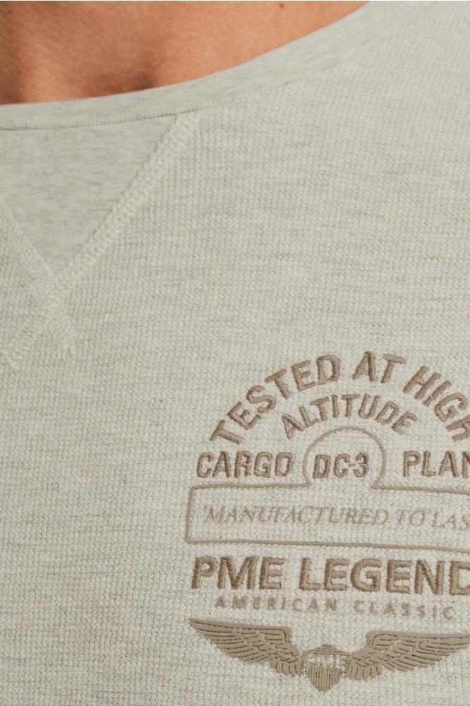 PME legend grijze heren t-shirt | Close up