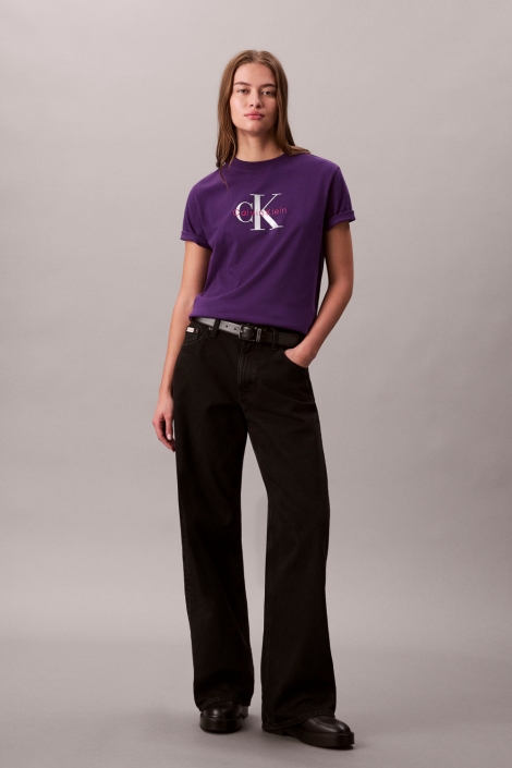 Calvin Klein paarse dames t-shirt | Model