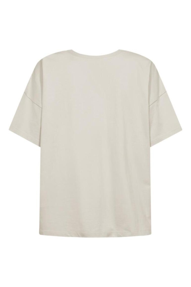 Freequent taupe dames t-shirt | Achteraanzicht