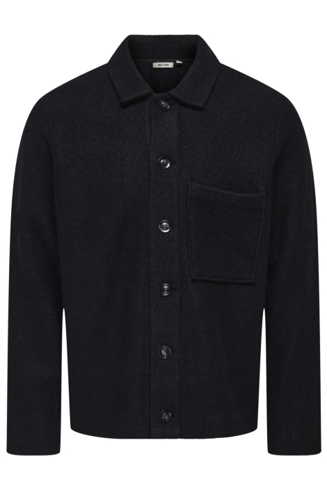 Only & Sons zwarte heren vest | Vooraanzicht