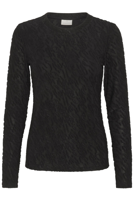 Kaffe zwarte dames t-shirt | Vooraanzicht