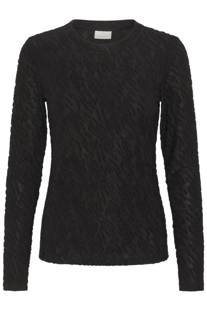 Kaffe zwarte dames t-shirt | Vooraanzicht