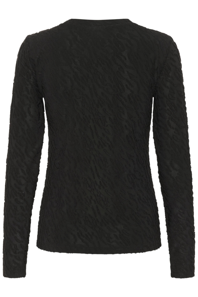 Kaffe zwarte dames t-shirt | Achteraanzicht