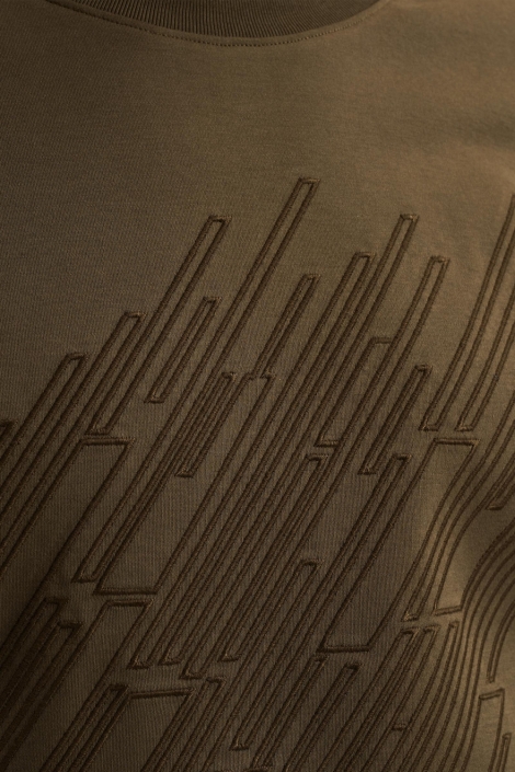 Cast Iron bruine heren t-shirt | Close up