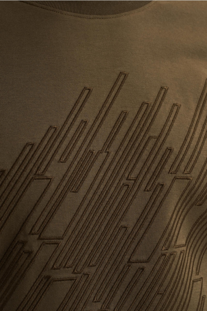 Cast Iron bruine heren t-shirt | Close up