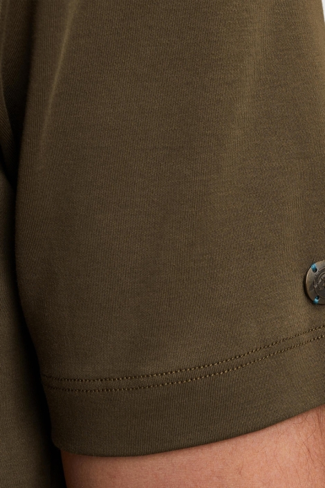 Cast Iron bruine heren t-shirt | Close up