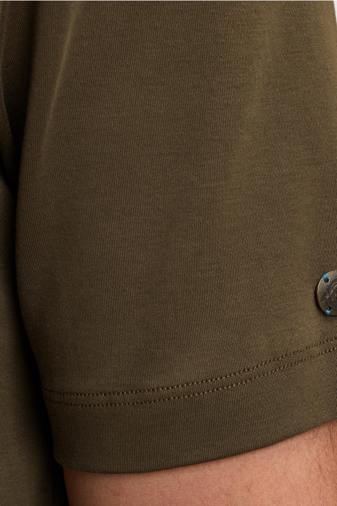 Cast Iron bruine heren t-shirt | Close up