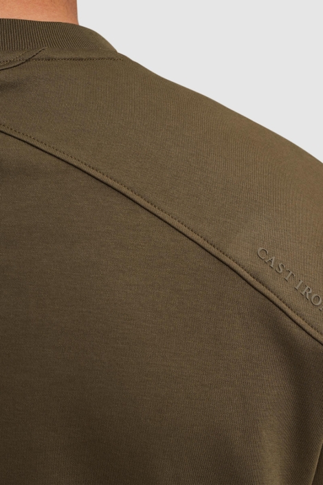 Cast Iron bruine heren t-shirt | Close up