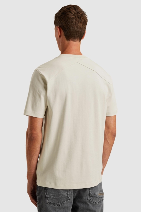 Cast Iron ecru heren t-shirt | Model achteraanzicht