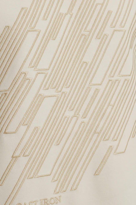 Cast Iron ecru heren t-shirt | Close up