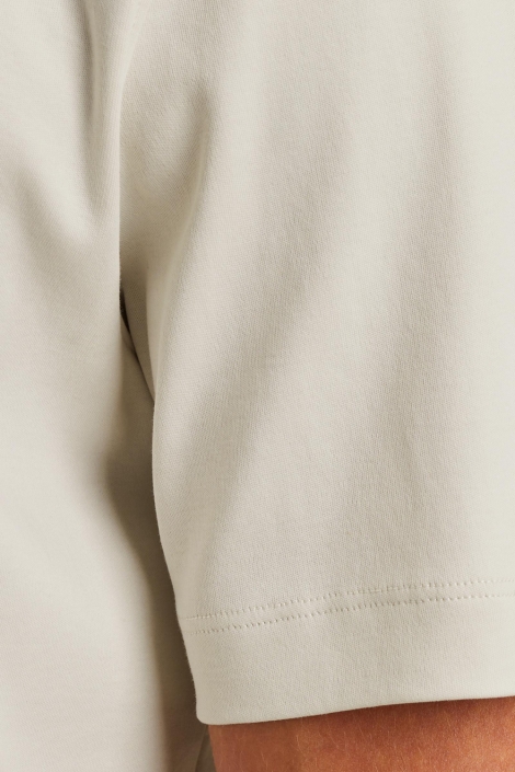 Cast Iron ecru heren t-shirt | Close up