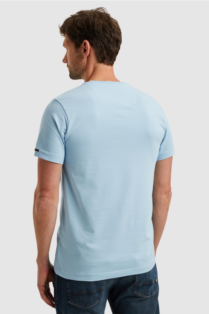 PME legend blauwe heren t-shirt | Model achteraanzicht