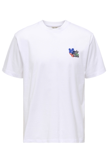 Only & Sons T-shirt ONSFLEURI LIFE FLOWER RLX SS TEE 22037619 BRIGHT WHITE/FLOWERS