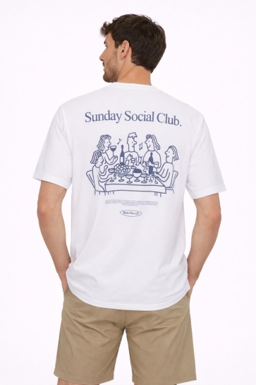 Only & Sons onsfred du martin rlx ss tee Wit